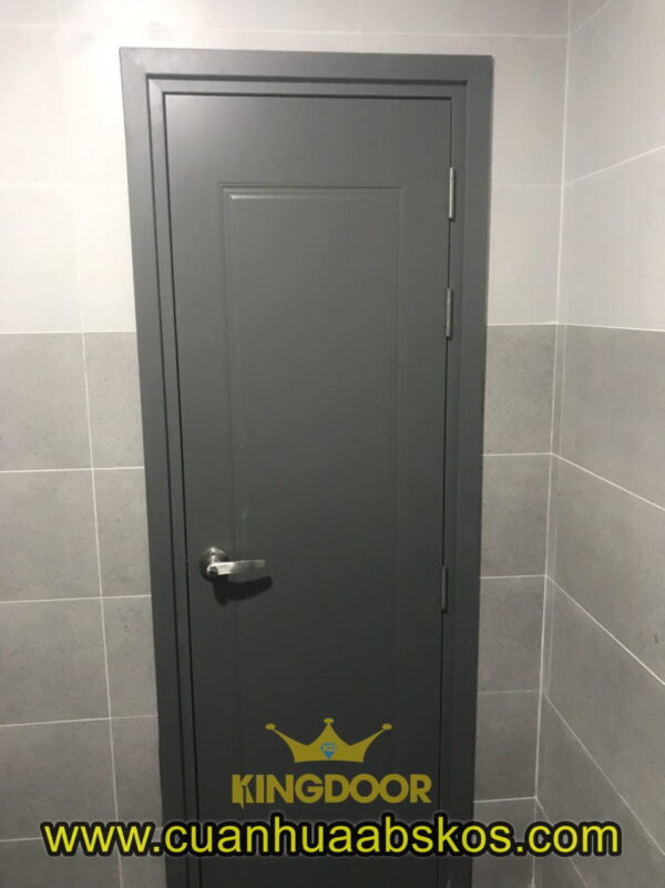 Mẫu cửa nhà vệ sinh sơn màu xám mờ 50%