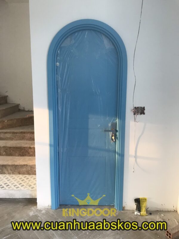 Mẫu cửa vòm nhựa màu xanh dương theo yêu cầu